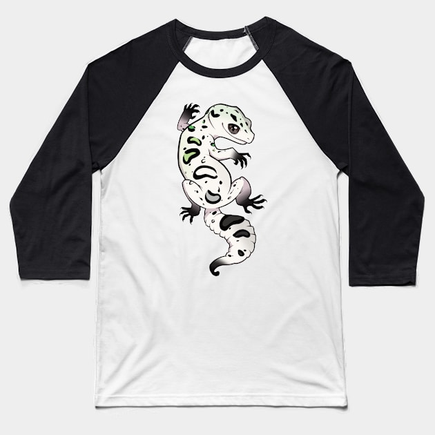 Aromantic Pride Leopard Gecko Baseball T-Shirt by saltuurn